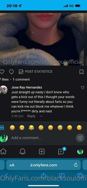 So we had our first hater. 
He just does not get it does he,..
