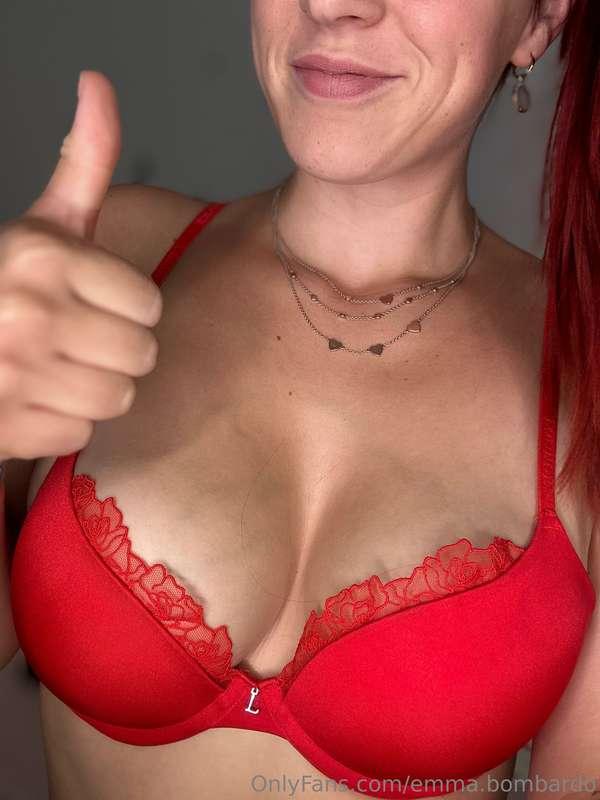 Thumbs up for my red bra or thumbs down? btw whats your favo..