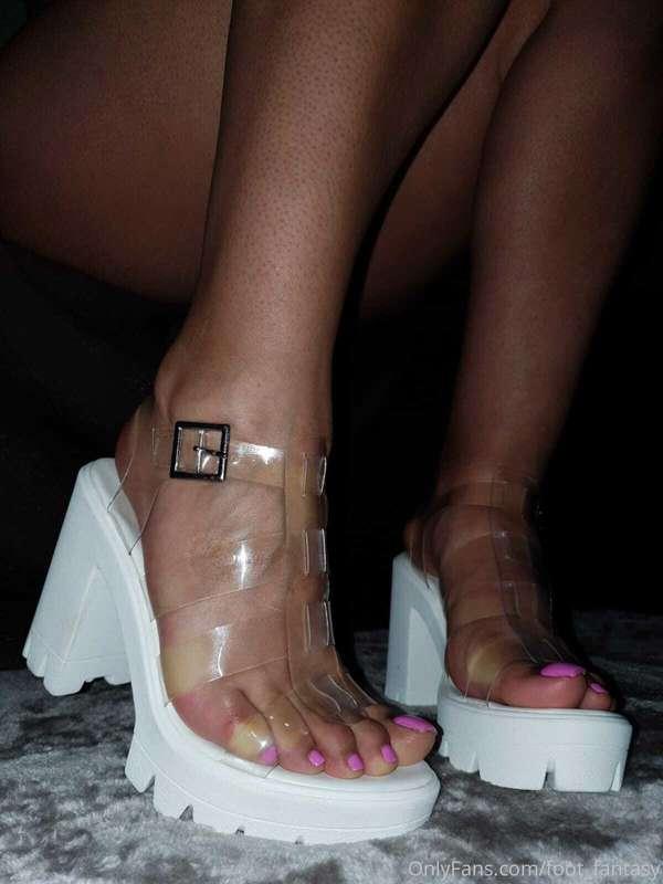 Clear heeled sandals