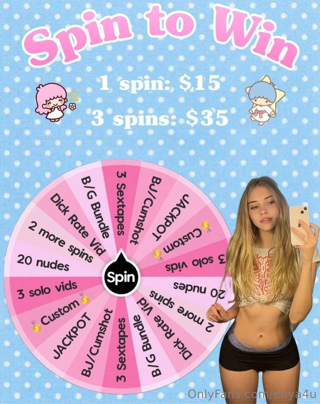 💙SPIN WHEEL IS BACK FOR A LIMITED TIMEE💙🔥 1 SPIN - 15$ 🔥🔥 3 ..