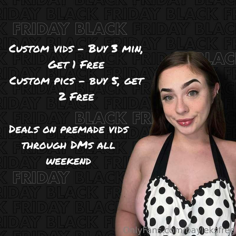 sending out PPV deals on my paid page all weekend 🖤
UP TO 50..