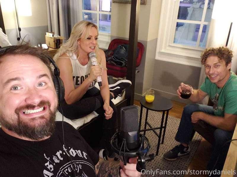 BTS photos from my first podcast Taking the World by Stormy!..