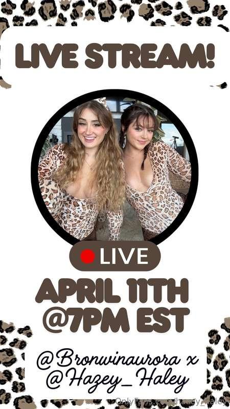 Going live this Friday (4/11) @7pm EST w/ @bronwinaurora ! 💘