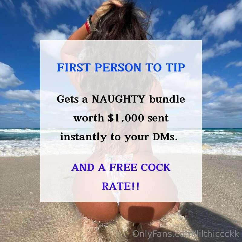 FASTEST TO TIP $15 GETS A $1000 BUNDLE PLUS A FREE COCK RATE..