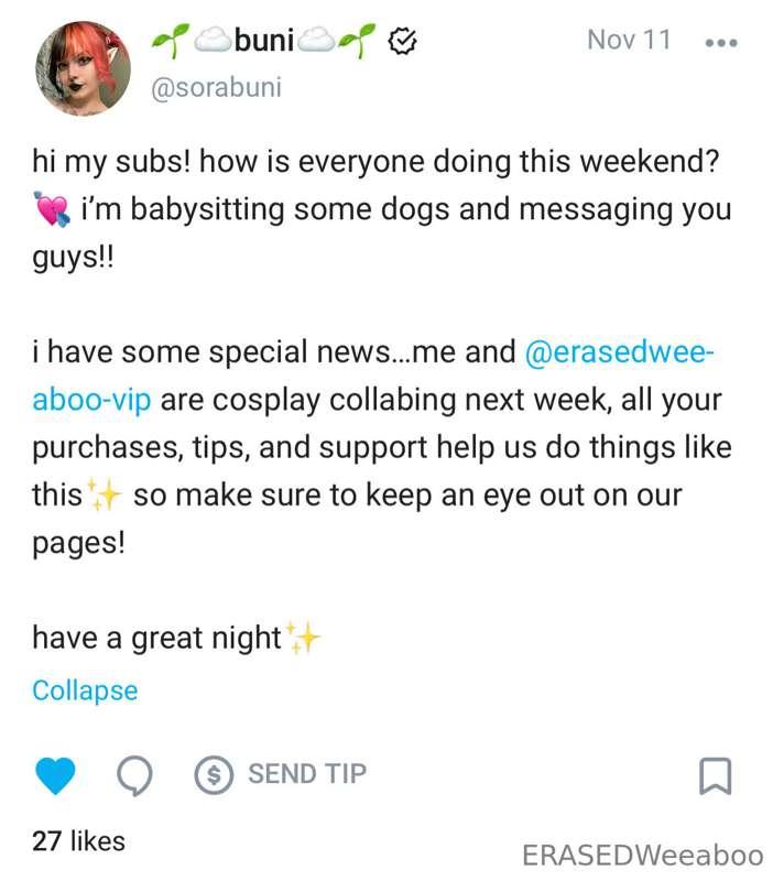So excited for our collab !!! 
All tips towards us is going ..