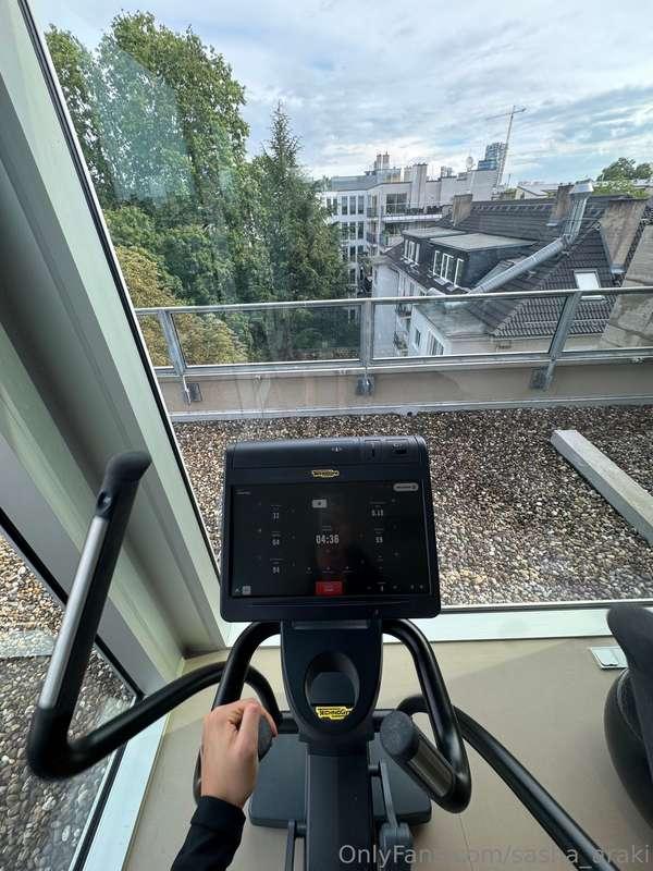 This morning, I decided to hop on the exercise bike for a bi..