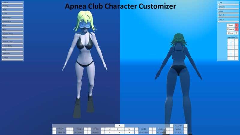 Apnea Club character customizer