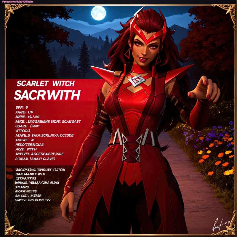 Scarlet Witch of Marvel Rivals Sexy Poses [Gen 2.5]