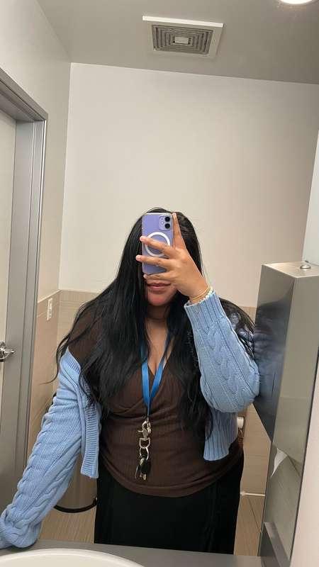 outfit of the day ☺️ how naughty should I get at the office ..