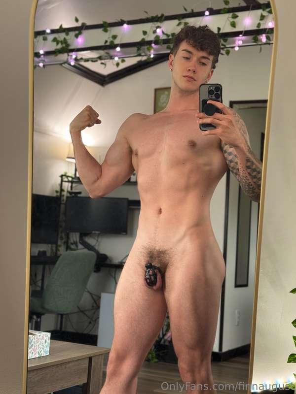 Built strong. Locked tight. Flexing for my keyholder—do I ma..