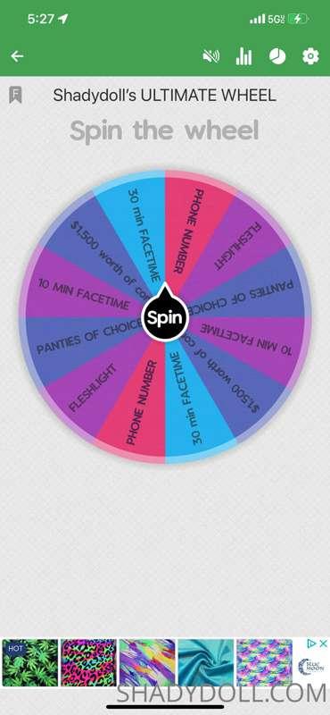 ___SHADYDOLL’S ULTIMATE WHEEL___ 😈🎡
 ALL PRIZES WORTH $100+ ..