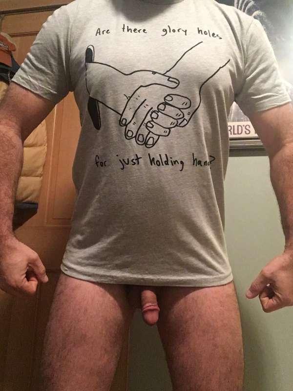 Got a new shirt from a special boy. 