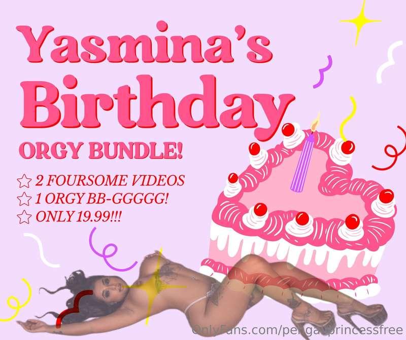 ***YASMINA'S BIRTHDAY ORGY BUNDLE***

⭐️ 2 Foursome sex tape..