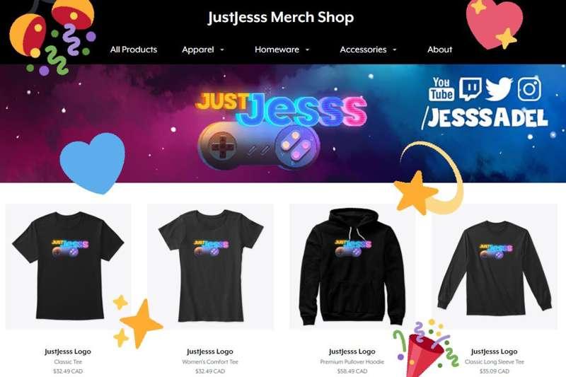 Friends...  The 1st ever JustJesss Merch drop is here! 😳🚨✨