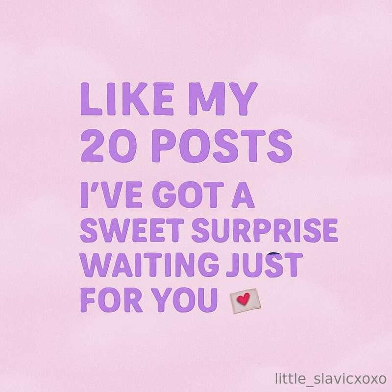 free pics time! 1. Like 20 posts. 2. Comment 'Love it ❤️' he..