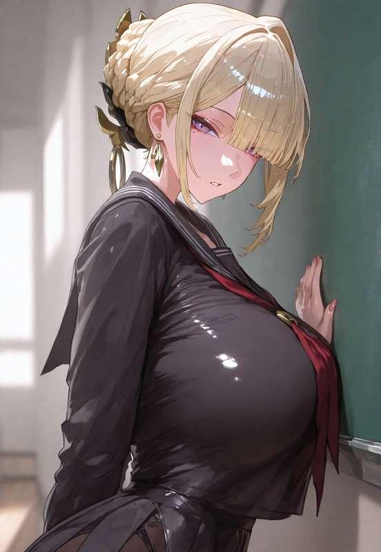 Evelyn lovely black serafuku set 86 IMAGE SET!