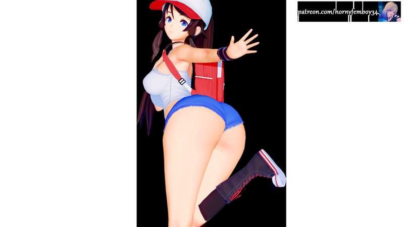 Hilda with huge ass got fucked by Femboy (Pokemon)