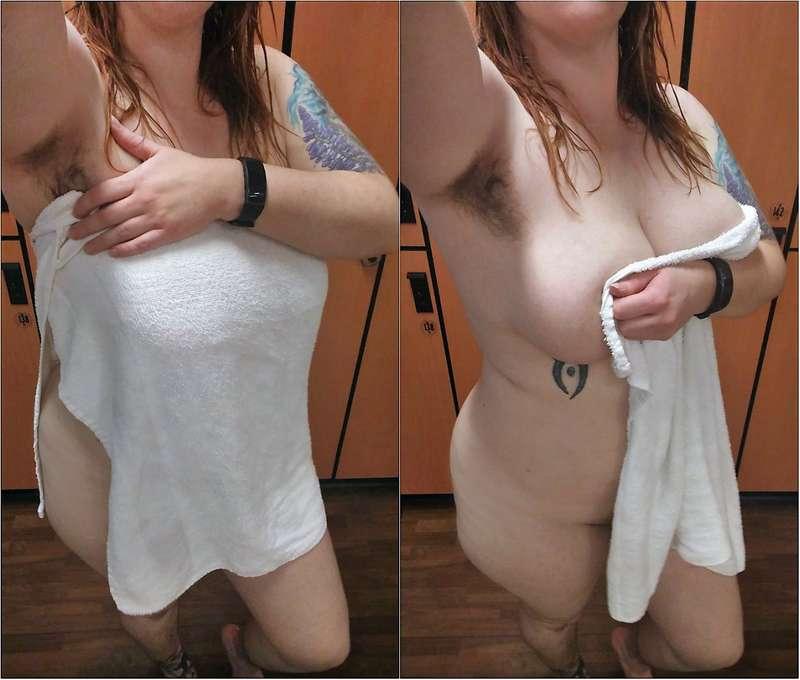 dropping my towel in the change room at goodlife before the ..