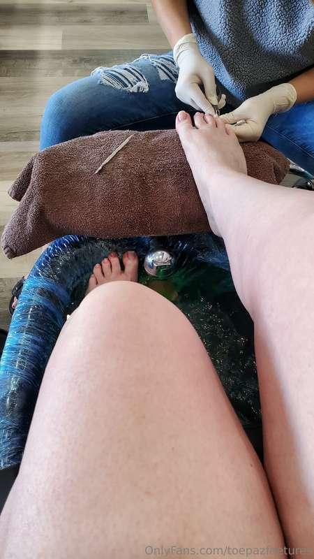 Pedicure and pampering to get ready for my birthday and the ..