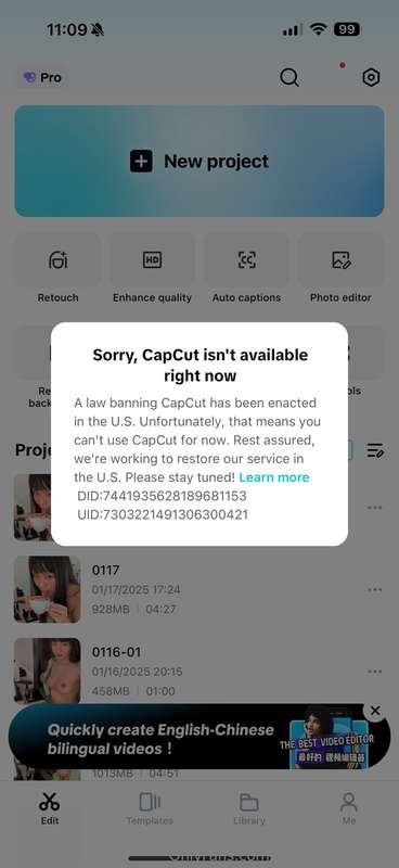Noooo my favorite editing platform is banned??? Do I just up..