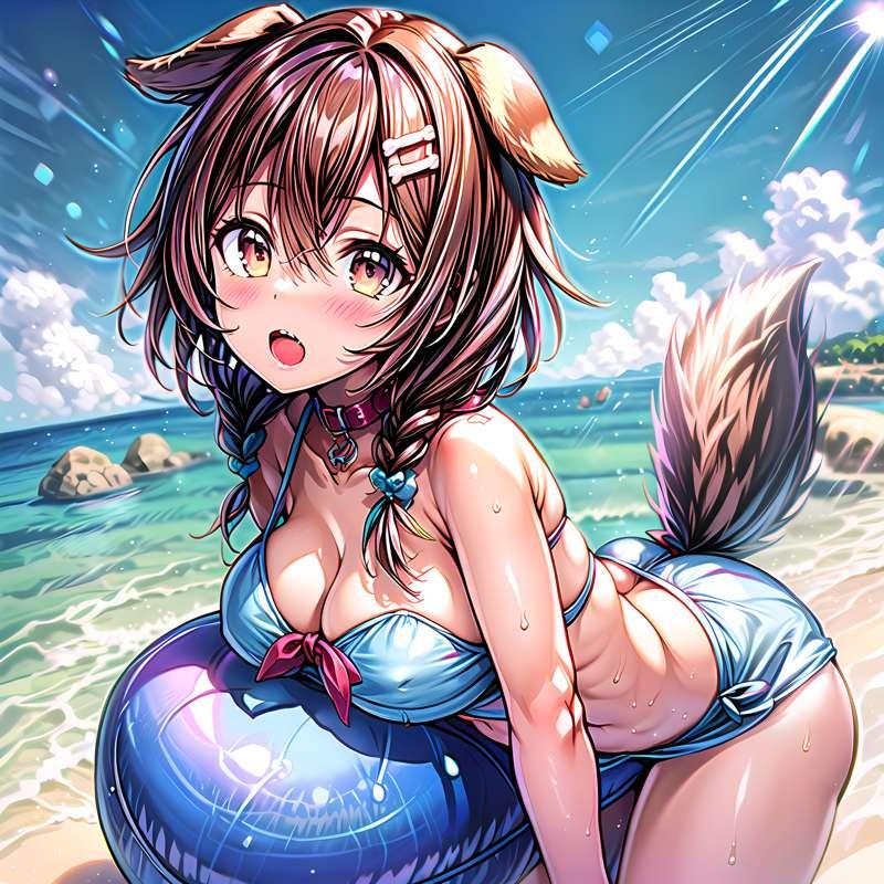 Korone Bikini (4 images + download)