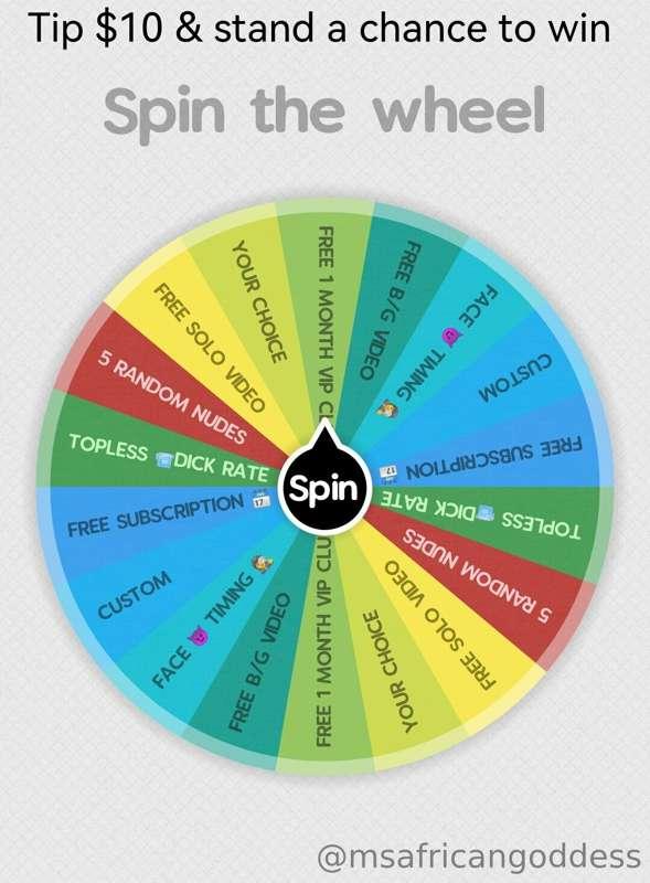 # Spin the wheel 🎡 and win 🥵. I will send the screen record,..
