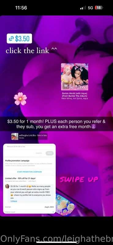 $3.50 for 1 month🤩 Refer as many people as you can & each pe..