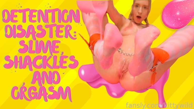 Get ready for a messy and submissive adventure! 🐱 I've been sent to special detention for being a bad girl, and my punishment is a bucket of slime and some serious restraint. Watch as I beg and plead to avoid my fate, but ultimately succumb to the rules and get covered in gooey slime, only to find unexpected pleasure in the experience. 🥵❤️‍🔥

#fyp #bdsm #schoolgirl #pussyplay #teen