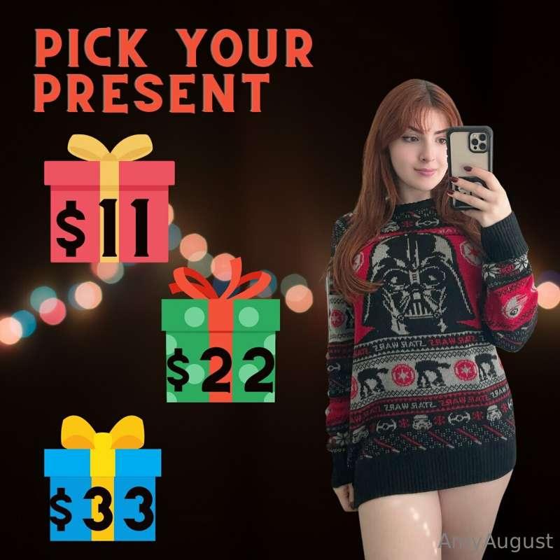 PICK YOUR PRESENT

Inside each present is a mystery naughty ..