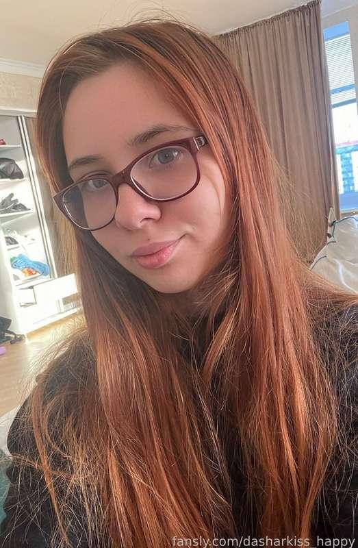 I was a good girl today. What about you?😘😜#nerd #glasses #cutie #redhead #goodgirl #sexting #student