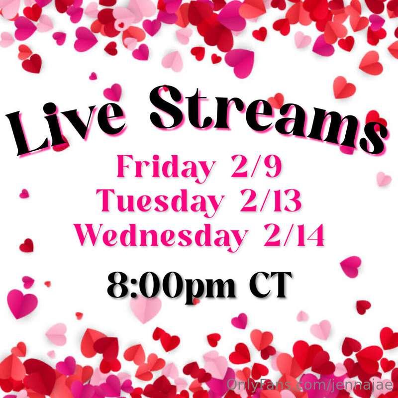 DOING MY FIRST LIVE STREAMS EVER!!🥳🥳  **Friday 2/9** **Tuesd..