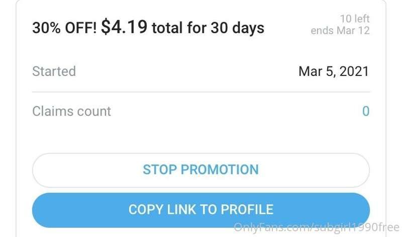 I thought I’d let you know first that I’ve put up 10 discoun..