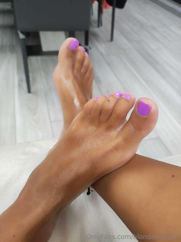 Fresh new purple pedicure and what better occasion to get my..