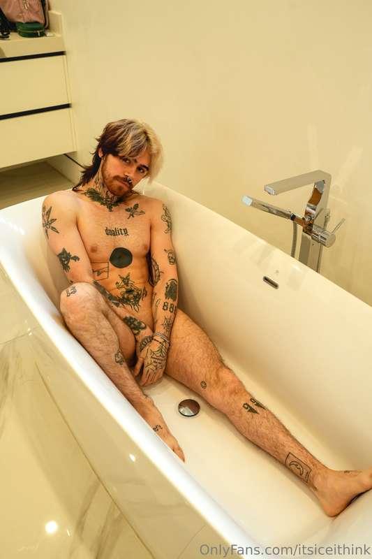 no water in the tub but i can get you slippery instead 