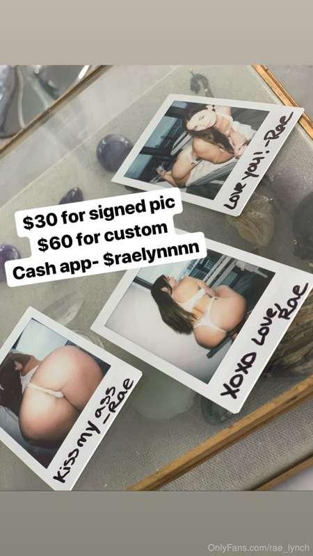 Do you want a personally signed custom pic? DM me now!