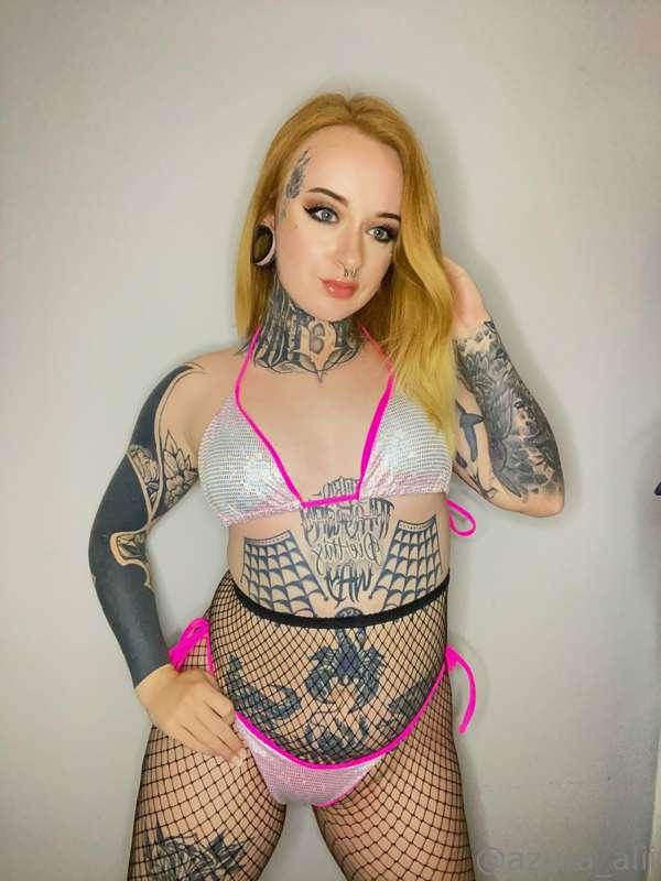 Wearing a new pair of fishnets that I might bend over in and..