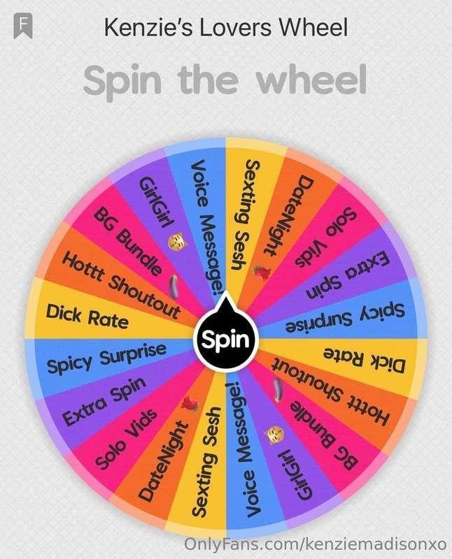 ‼️LOVER’S WHEEL‼️Babe send a tip to spin and see what you wi..