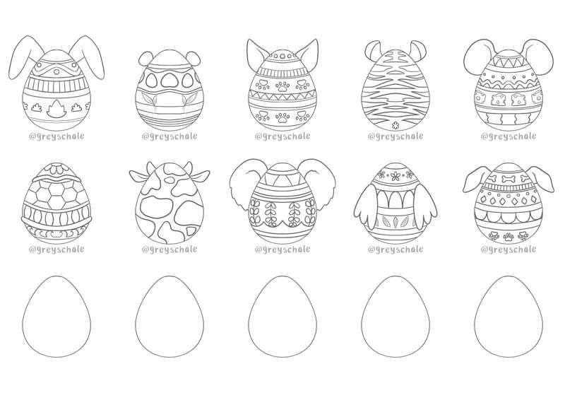 Eggimals Colouring Sheet