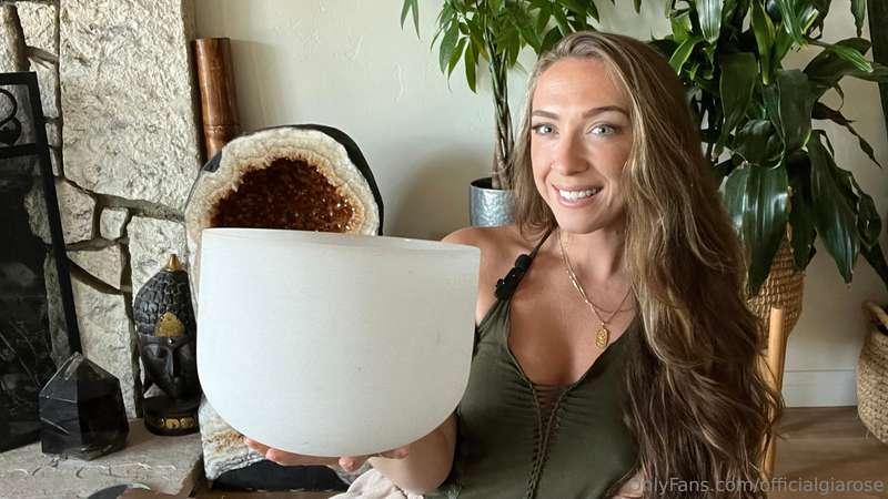 This is my crystal sound bowl! Ever heard one played before?..