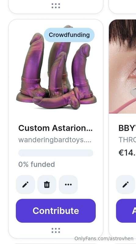 Who wants to contribute to the Astarion dildo fundraiser, i ..