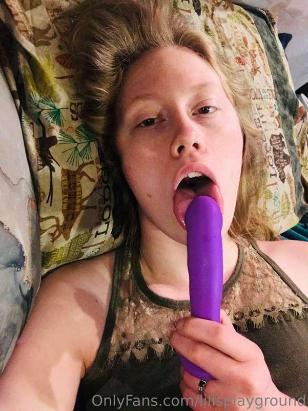 Don’t mind me, just sucking my dildo, wishing it was a dick