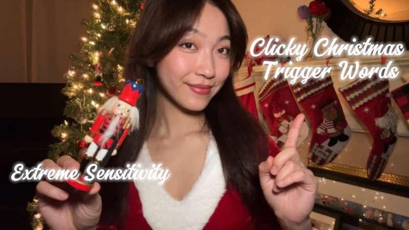 ASMR Clicky Christmas Trigger Words 👄 Up Close Whispers