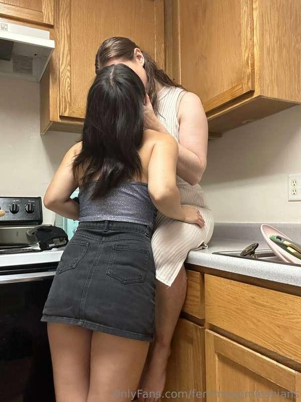 Oops, I keep distracting her when she’s trying to clean the ..