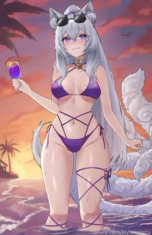 Let's go skinny dipping ☀️💦

Come on! The water isn't the only thing that's warm and wet around here.

#Vtuber #Bikini #Anime #Lewdtuber #fyp

🎨Nova_Moonfang