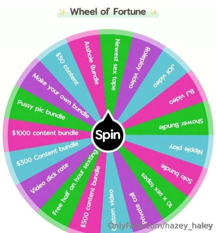 💗💗 Wheel Spin ALERTTTT 💗💗Please tip:▻ $10 for 1 Spin▻ $15 fo..