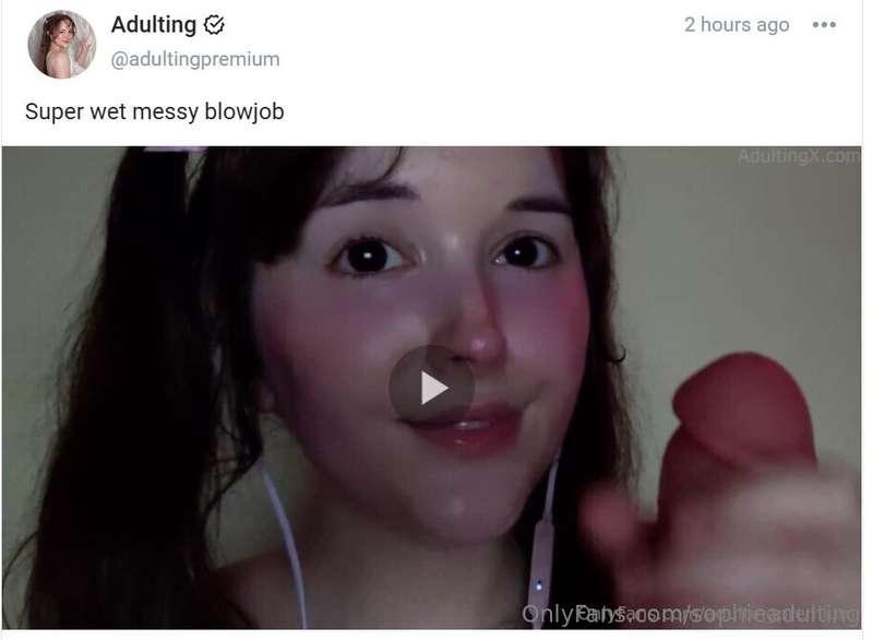 Super Wet Messy Blowjob ;) @adultingpremium 