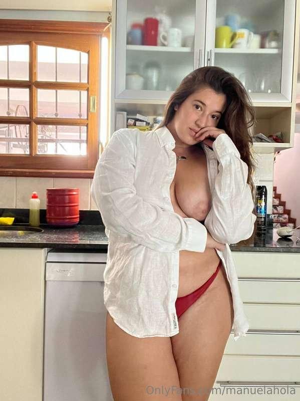 the recipe for a perfect morning: me, my red panties aaaaand..