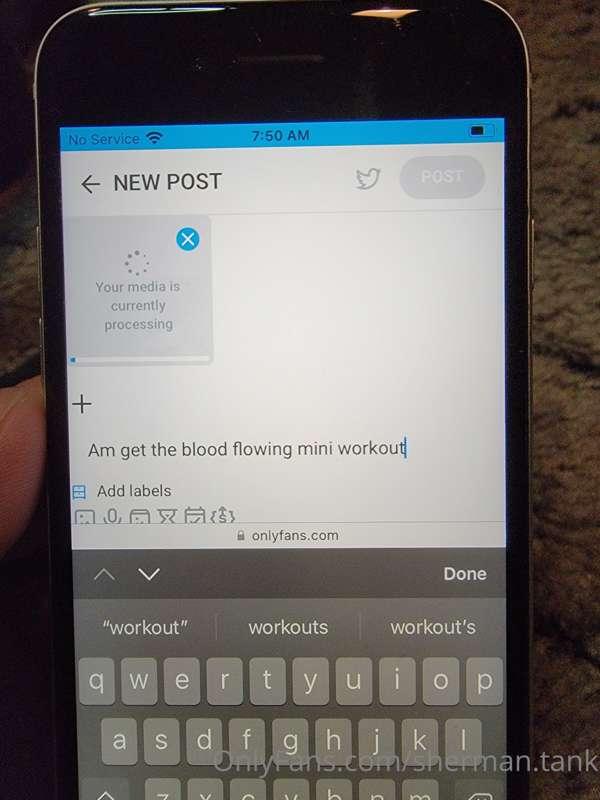 Am mini workout video is in process of loading to post tonig..