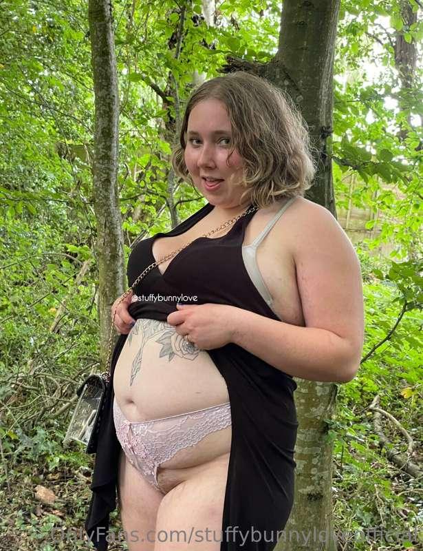 Big Stuffed Belly in the Woods xx