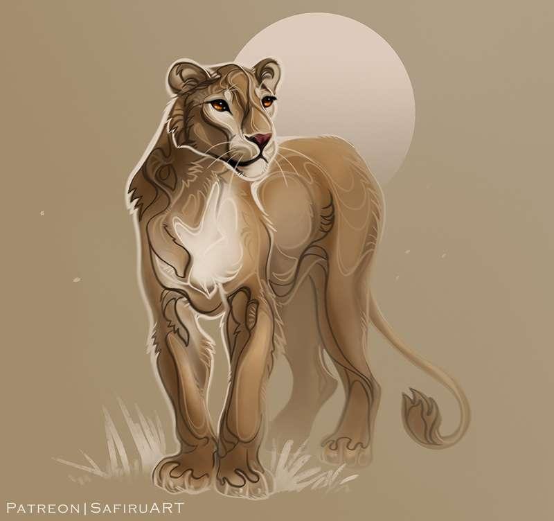 Lioness doodle (sketch)